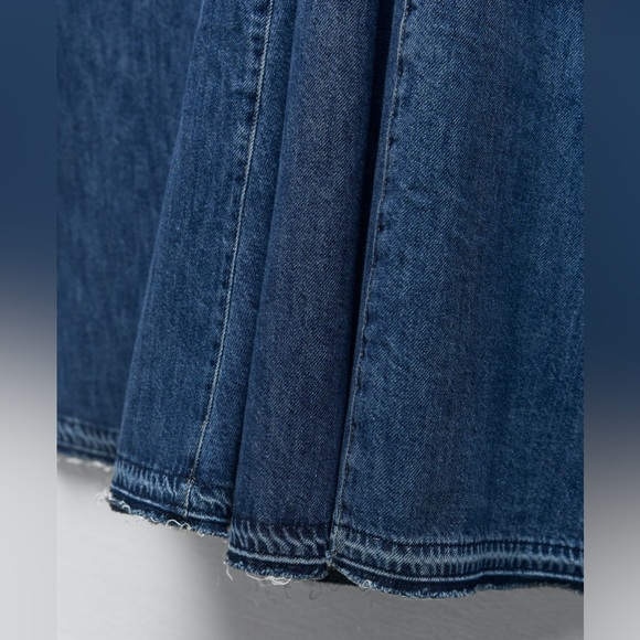 Zara Limited Edition 100% Cotton Long Denim Dress - Picture 7 of 8